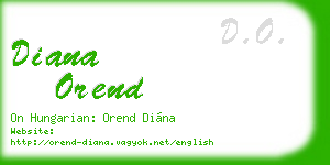 diana orend business card